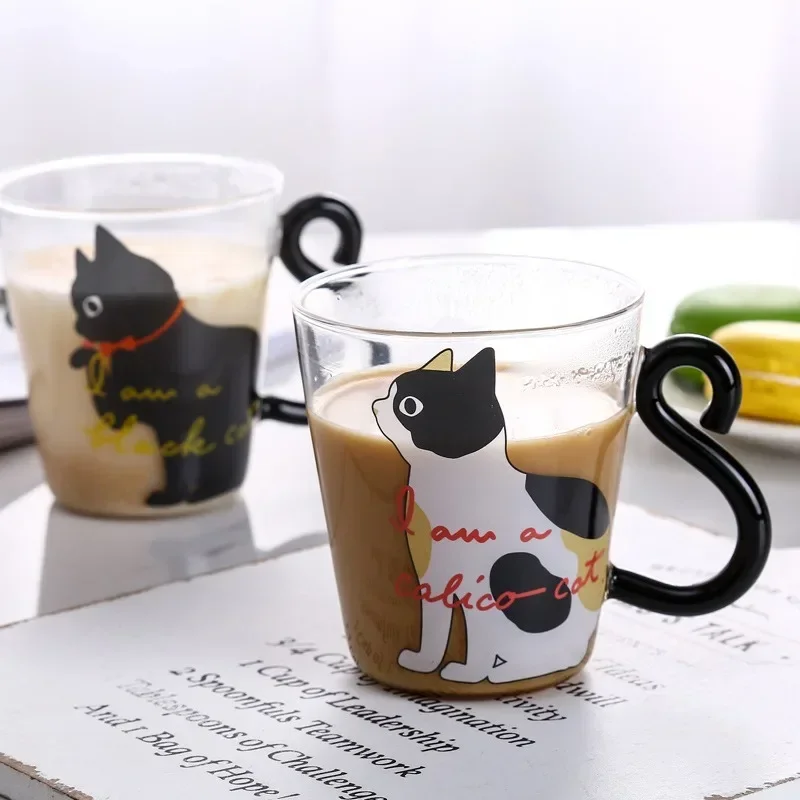 Borosilicate Glass Cat Cup Heat Resistant Coffee Mug