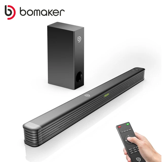 BOMAKER 150W Bluetooth Soundbar with Subwoofer Bluetooth Speaker for TV Bass 3D Stereo Surround Sound for