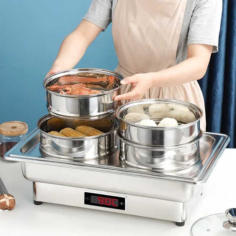 Catering et Warmer Set Electric 6-Tier food steamer et Heating Server Hotel steamer