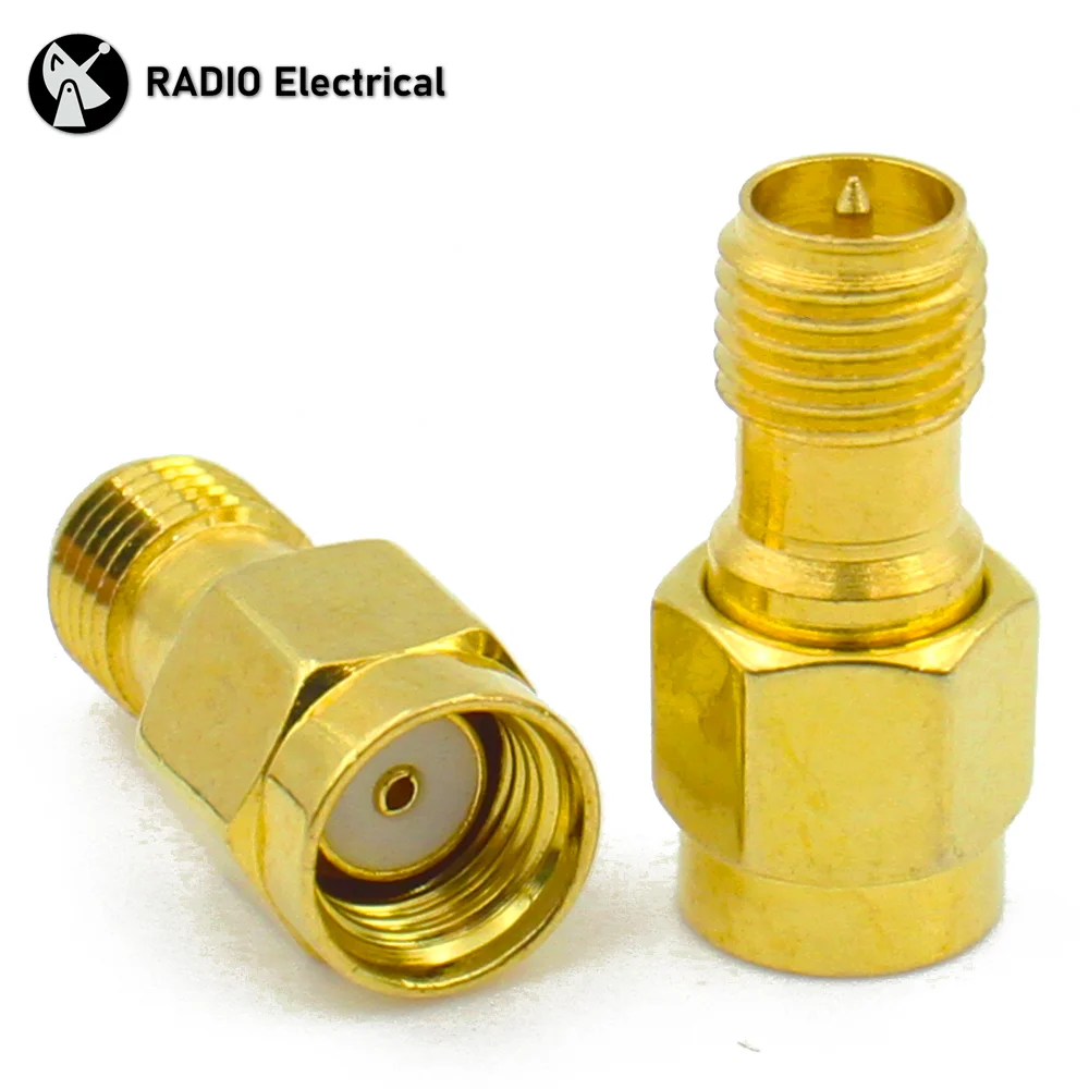 RP-SMA 수-RP-SMA 암 슬라이드온 RF 동축 동축 커넥터 어댑터, 푸시온 스트레이트 황동 와이파이 안테나, 신제품 