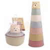 Baby Toys Stacking Cup Cartoon Early Educational Learning Color Number Nesting Sorting Bath Shower Play Water Sand Game For Kids 2