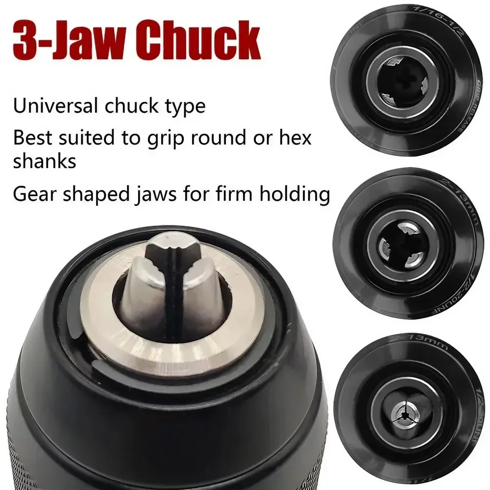 2 Size 1.5-10mm Drill Chuck Adapter Convert Impact Wrench to Electric Drill 3/8-24UNF Lightweight & Reliable