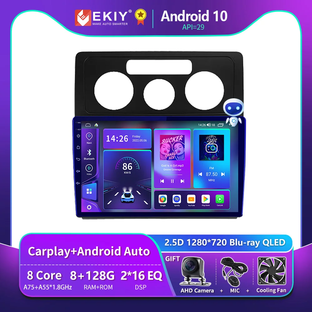 

EKIY T900 For Volkswagen VW Caddy 2K 3 III 2004-2010 Android 10 Car Radio Multimedia Player Navi GPS Stereo Carplay BT 2 Din DVD