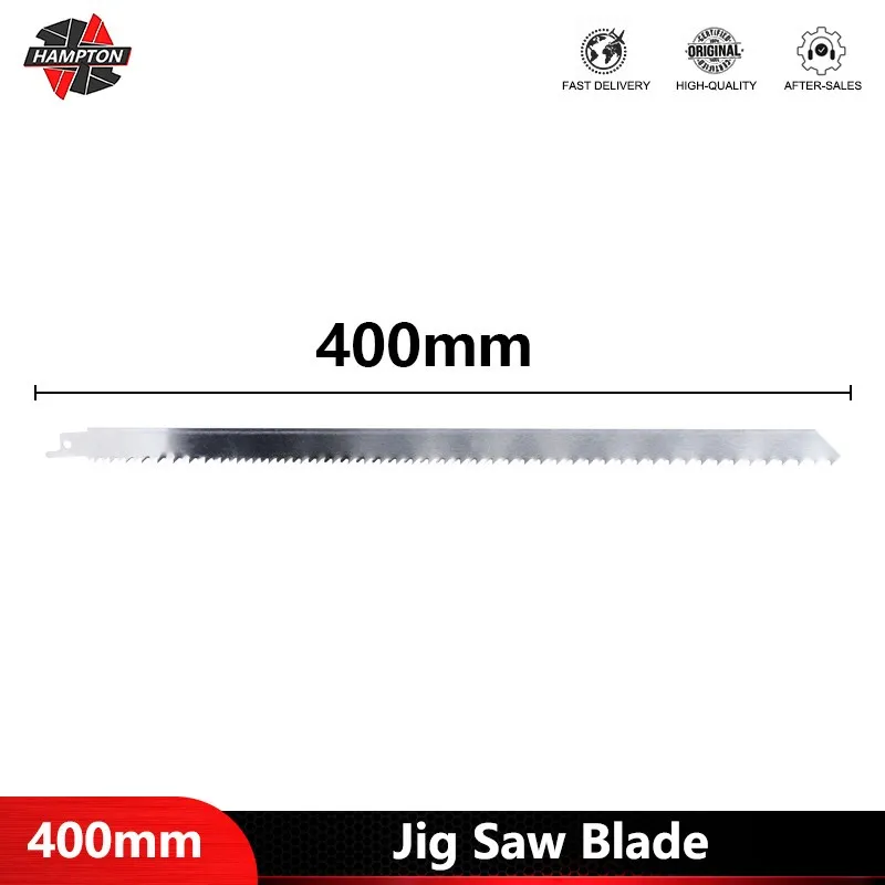 HAMTPON Jig Sägeblatt 400mm Länge Edelstahl Jigsaw Klinge für Schneiden Gefrorene Fleisch/Knochen/Holz Kolben sägeblatt