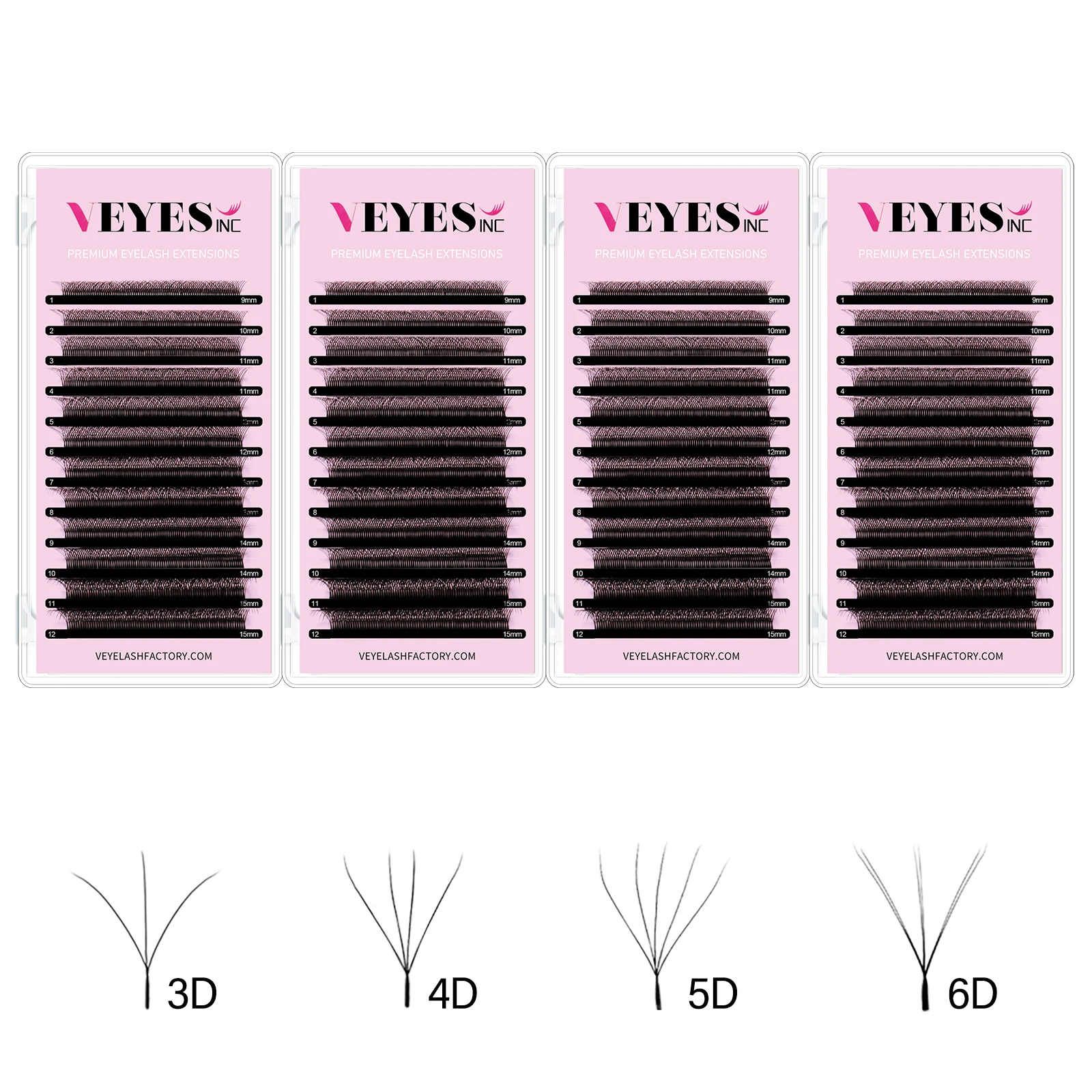 Veyes Inc W Shape Extension Ciglia Veyellash Fioritura Automatica Bloom 3D 4D 5D 6D Premade Fans Natural Soft Dense Individual
