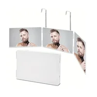 Retractable Adjustable Hanging Three Mirrors Makeup Folding Three Mirrors Three Fold Mirror Spot Portable Cosmetic 1