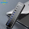 RSHTECH USB C Hub Splitter Individual Touch Switches with 10Gbps USB-A & 2 USB-C Data Ports 7 USB-A 3.0 Ports for Macbook Laptop 1