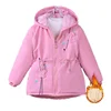 Girls Hooded Down Jackets 4-12 Years Girls Butterfly Jacket 1