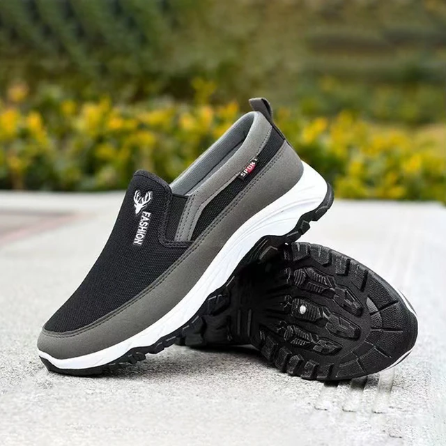 Chaussures de sport respirantes pour hommes, chaussures de bateau détectée y, tennis de voyage orthopédiques 4WD, chaussures plates à enfiler pour les activités de plein air, la randonnée, la marche 3