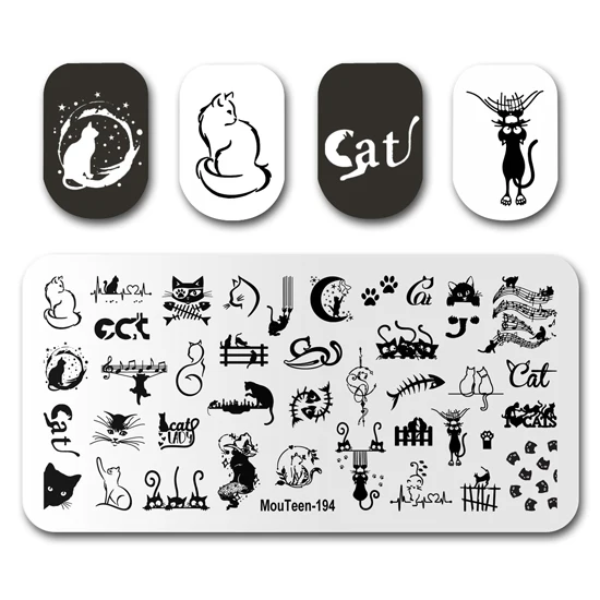 Newest Nail Stamp MouTeen Full Products Mixed Sassy Nail Stamping Plates Manicure Stencil Set For Nail 6
