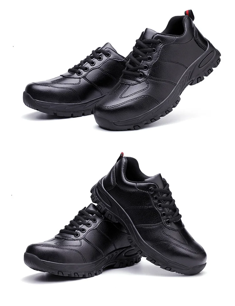 Men Leather Safety Shoes Anti-smash Anti-puncture Work Shoes waterproof Lightweight Work Sneakers Indestructible Shoes Boots