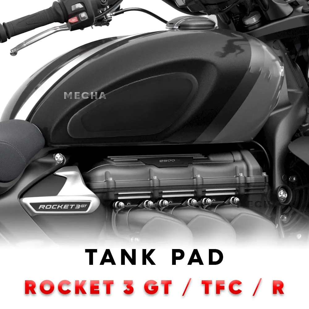Protection Réservoir Tank Pad Triumph Universelle Noir 3D