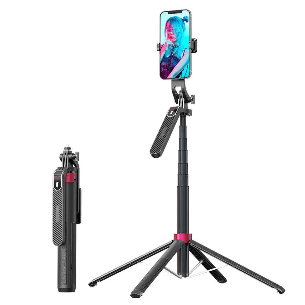 Universal Metal Selfie Stick and Tripod Phone Holder With Remote Shutter Professional Photographic Portable Stand Kit Monopod