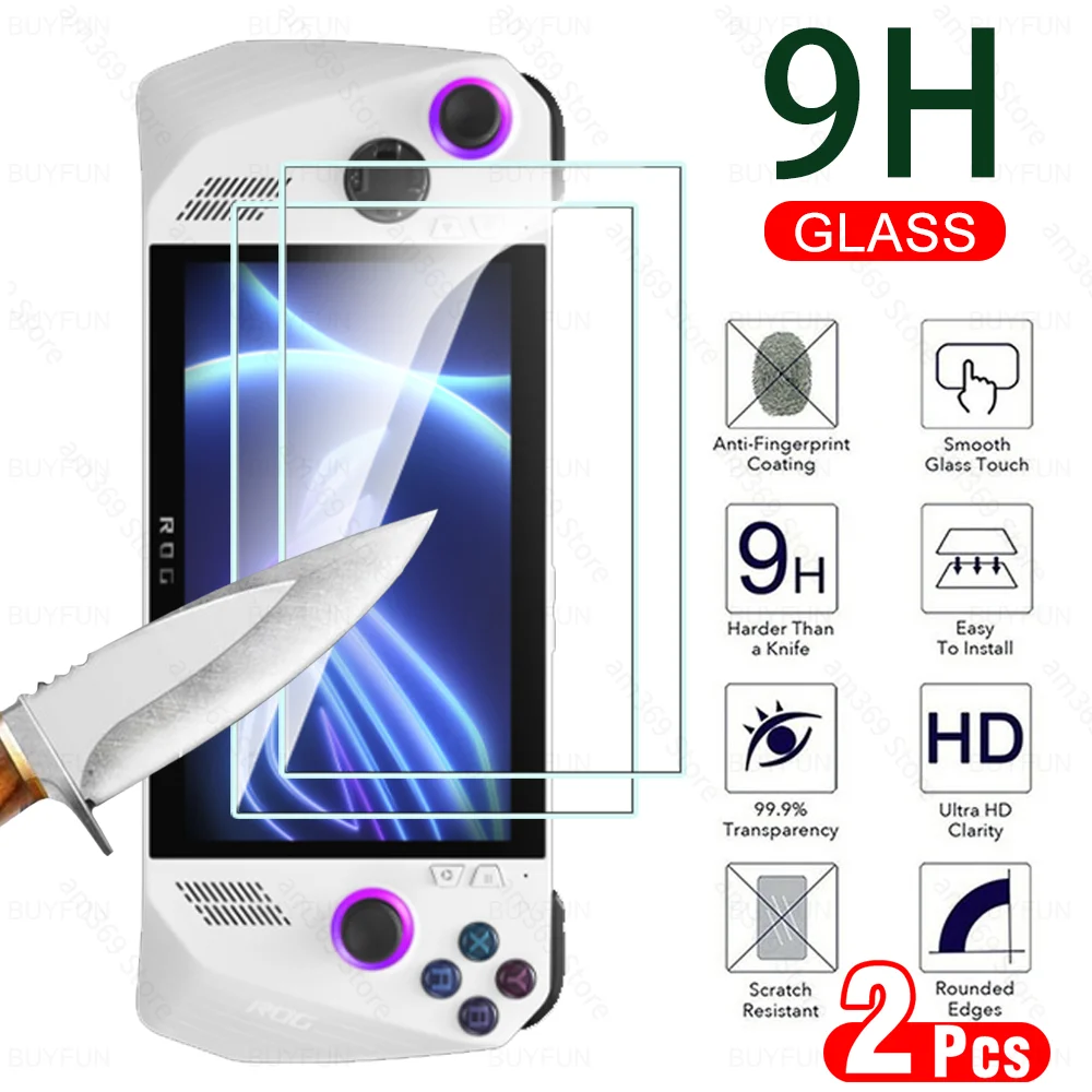 2 Pz 9H Vetro Per Asus Rog Ally Pellicola Protettiva In Vetro Temperato Su Asus Rog Ally Rogally Rc71L Rc71X 2023 7 Pollici Protezione Dello Schermo