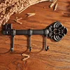 Cast Iron Coat Hook Hanger with 3 Hooks Iron Storage Organizer/Wall Hanging Rack Charming Wall Decor for Keys Clothes Hats 5