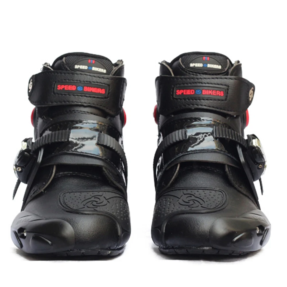 Plug size 46 47 4 Season Men's Motorcycle boots SPEED BIKERS Microfiber leather racing moto shoes speed motorcycle boot