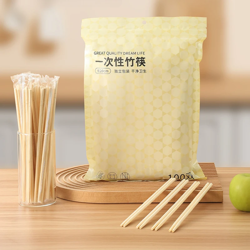 Independent Packaging Disposable Bamboo Chopsticks Food Grade Bamboo Chopsticks Restaurant Healthy Natural