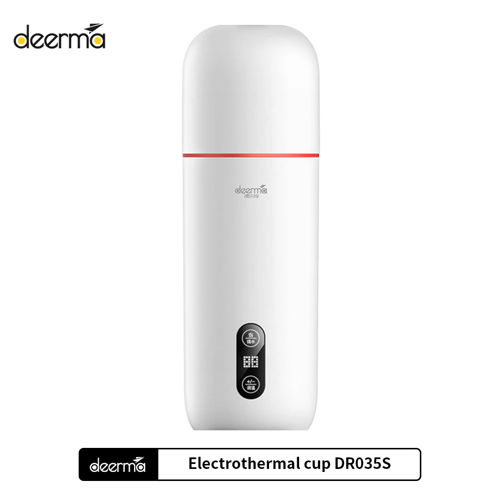 Deerma DEM-DR035 bottle water 350ML Portable Electric Water Cup Touch Control Drinkware Thermos Smart water Kettle portable electric water cup