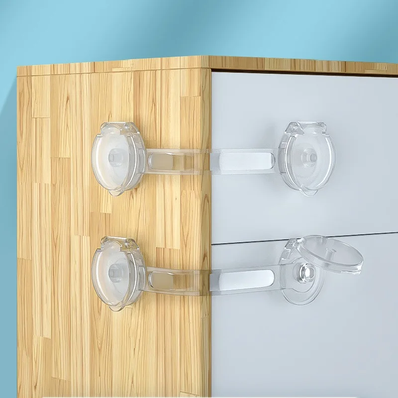 5 pezzi serratura di sicurezza per bambini protezione del cassetto del bambino armadietto per bambini Anti-pizzico frigorifero wc OvenTrash può bloccare la fibbia
