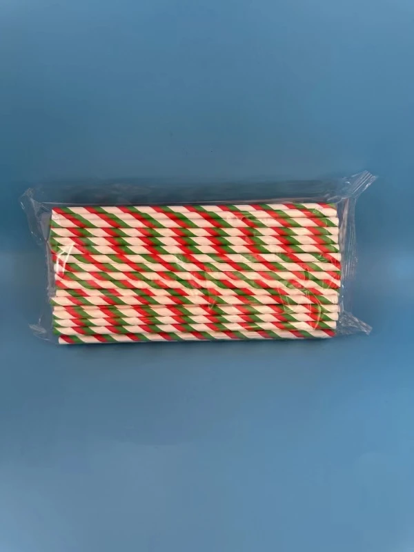6*197mm Artist Biodegradable Paper Straw For Canteen,Bar,Hotel,Drinking Straw Hand Making Party Decoration Xmas Decor