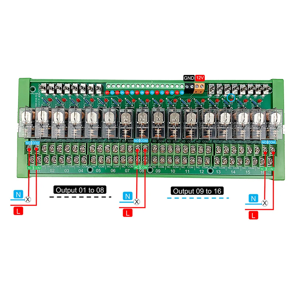 KC868-E16V2-Max250V16A-DIN-Rail-Mount-SPDT-Power-Relay-Interface-Module ...