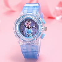 LED Flash Frozen Princess Elsa Children Cartoon Watches Spiderman Colorful Light Boys Watch Girls Kids Clock Wristwatch 2
