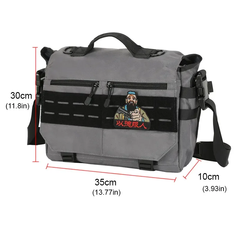 Men iPad Bag Tactical Messenger Bussiness Bags Travel Funny