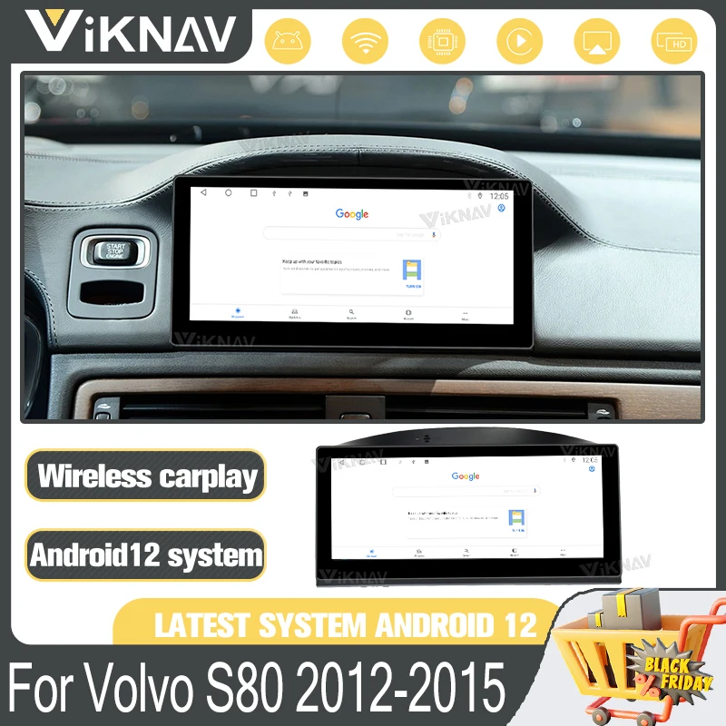 

8.8inch Vertical Screen Car Radio For Volvo S80 2012-2015 Android Auto Carplay GPS Navigation LCD Multimedia Stereo Video Player