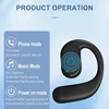 VAORLO Ear-hook Bluetooth 5.4 Business Earphone 180° Rotation Open Ear Headset With Mic Long Battery Life HiFi Stereo Headphone 6