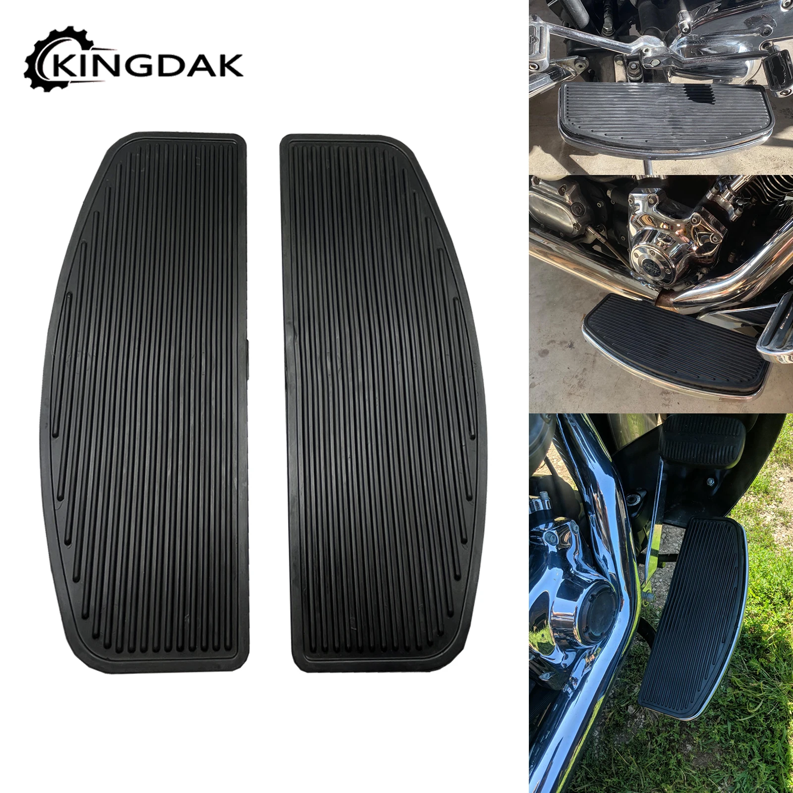 Motorcycle Rider Driver Floorboards Foot Boards Inserts Footpeg Pedal For Harley Touring Road