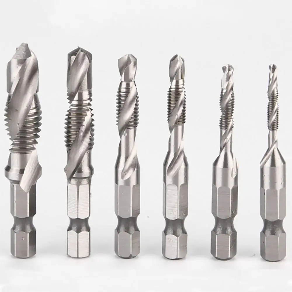 HSS Titanium Plated Tap Drill Bits Hex Shank for Metal Drilling