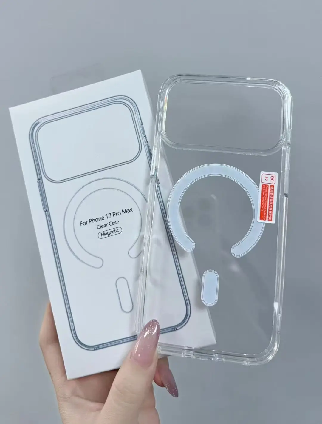 Luxury Transparent MagSafe Magnetic Phone Case - Shockproof Wireless Charging Cover