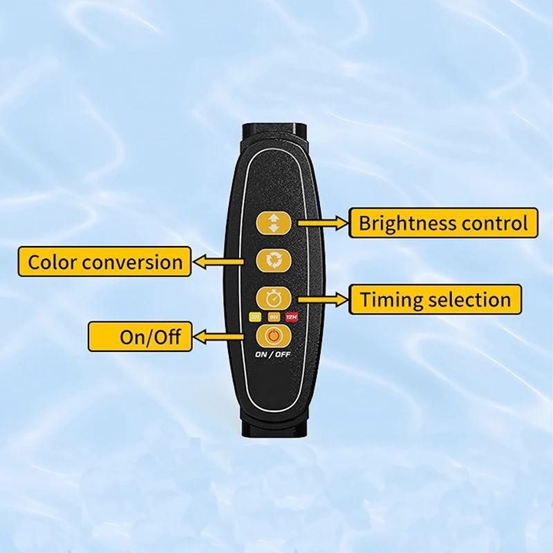 Enhanced Full Spectrum Adjustable LED Aquarium Light with 360° Rotation and Timer Control