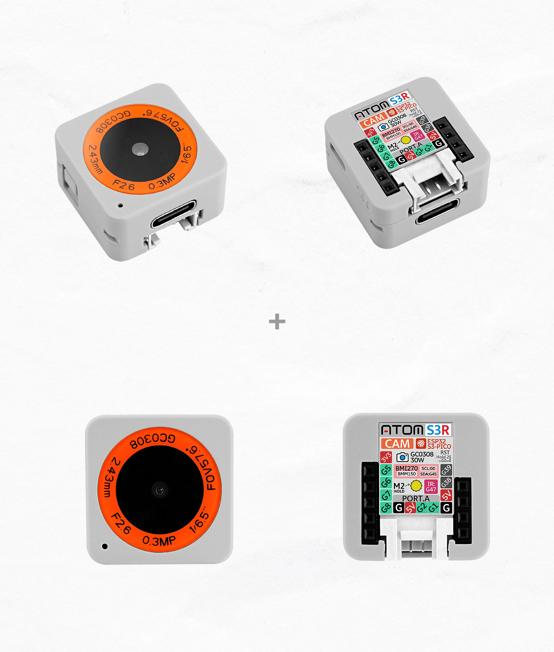 Official ATOMS3R Camera Kit (8MB PSRAM)