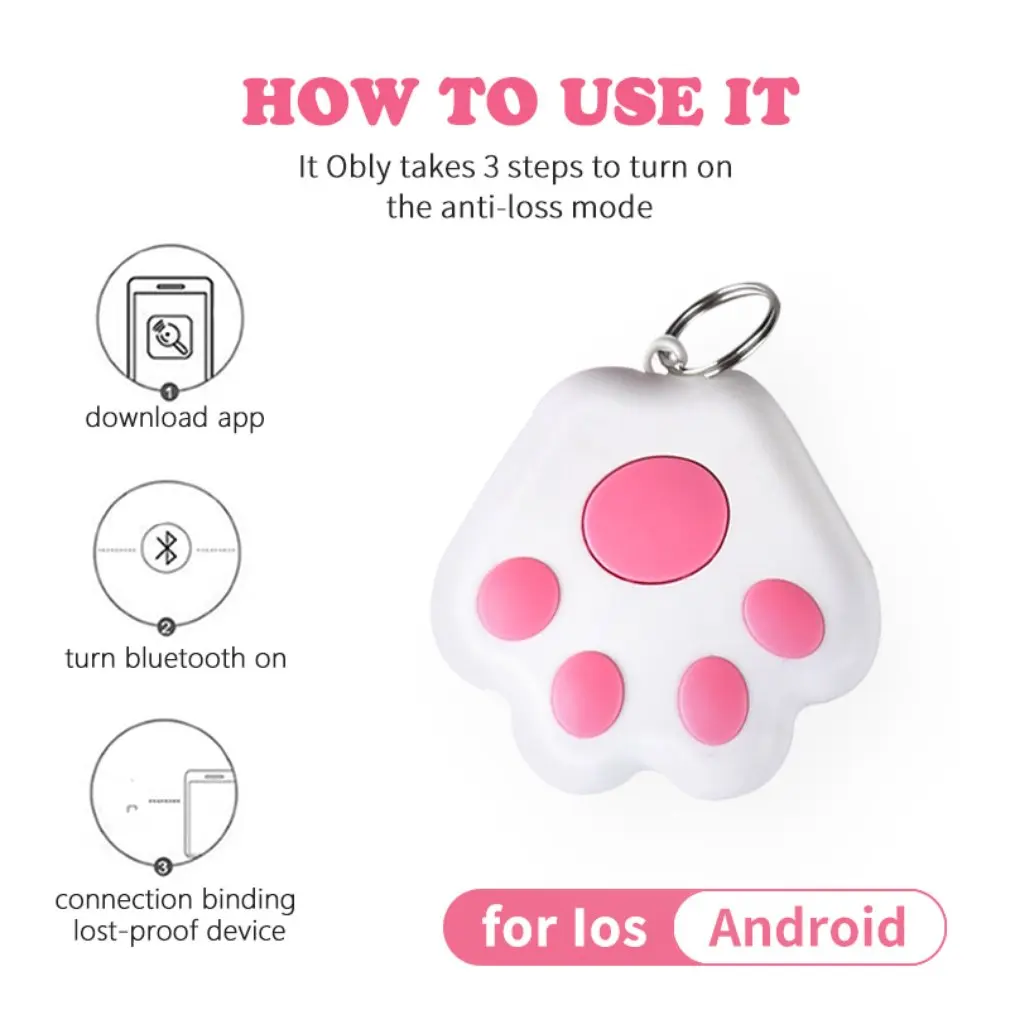 Bluetooth-compatible Key Finder Smart Anti-Lost Device Anti-Lost Keychain Mobile Phone Lost Alarm Bi-Directional Finder Anti