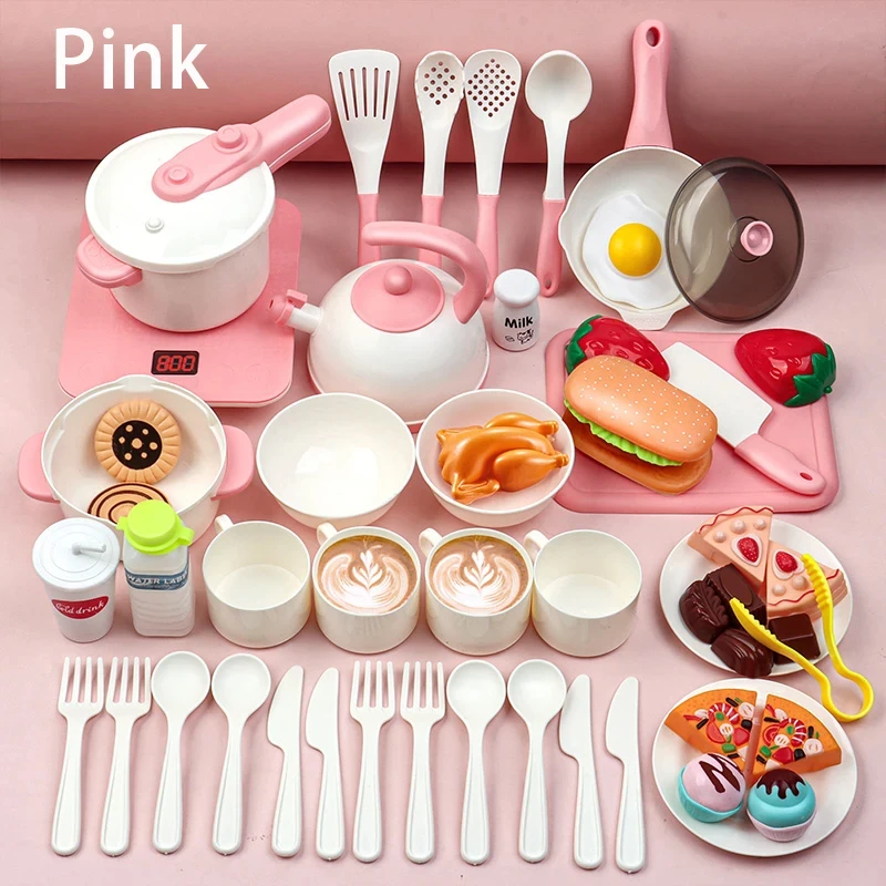 thumbnail image 1 of Juego de cocina de simulación para niños, casa de juegos, cortar verduras y frutas, juguete para cocinar, microalimentos, juguetes para niños y niñas, 1 of 5