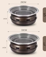 Korean-Style Round BBQ Grill - Portable Charcoal Grill for Outdoor, Backyard, Camping & Picnic - Compact Tabletop Smoker for Aut 6