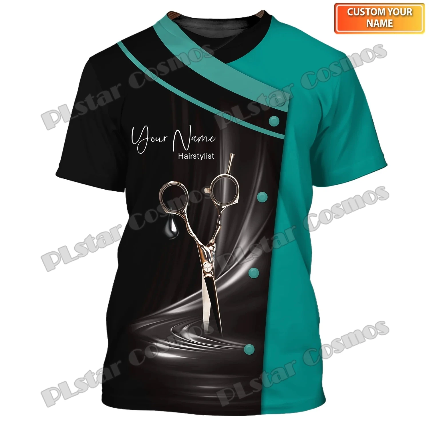 Mode Friseur T-Shirt Friseur Muster benutzer definierten Namen 3d gedruckt Herren T-Shirt Sommer Unisex lässig T-Shirt [nicht Arbeits kleidung] dw227