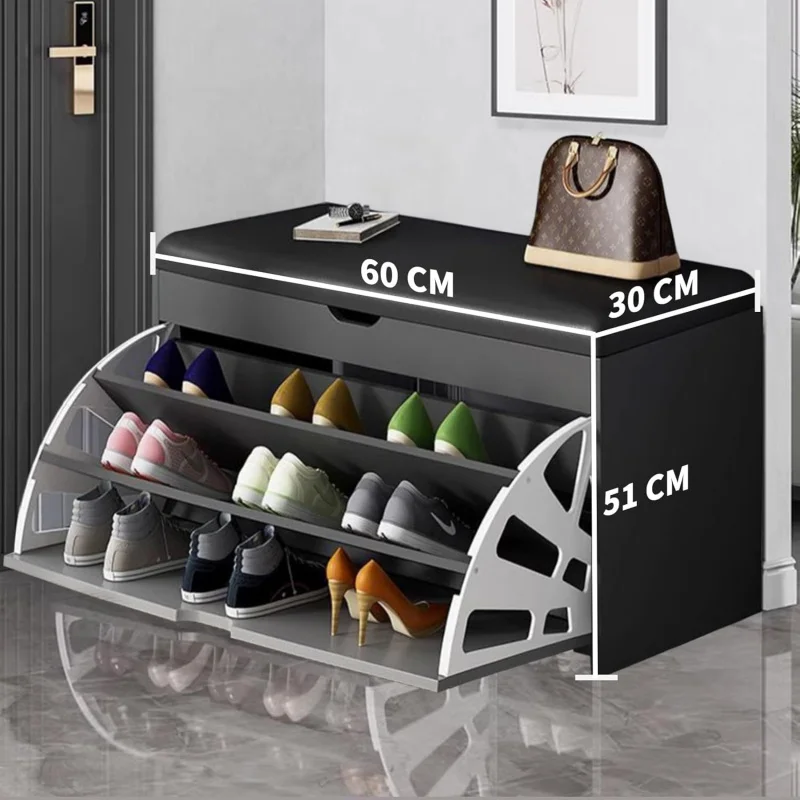 خزانة تنظيم الأحذية الحديثة باللون الرمادي مقاس 60...