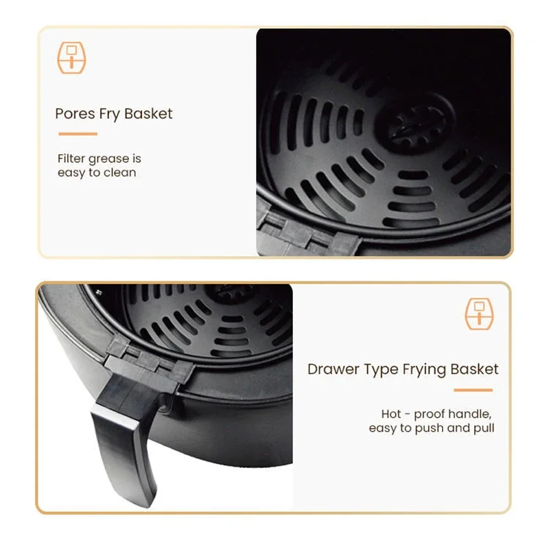 Well Designed Air Cooker Fryer 8 Preset Recipes Digital Fryer
