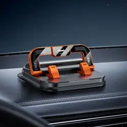 Versatile Car Phone Holder with Parking Number Display and Anti - Slip Base (Orange)