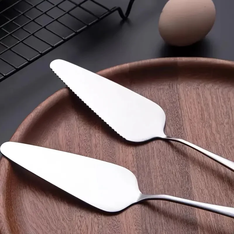 6 Pieces Stainless Steel Cake Shovel, Pie Shovel, Pizza Cutter, Durable, Suitable for Party, Cake Shop, Pizza Shop