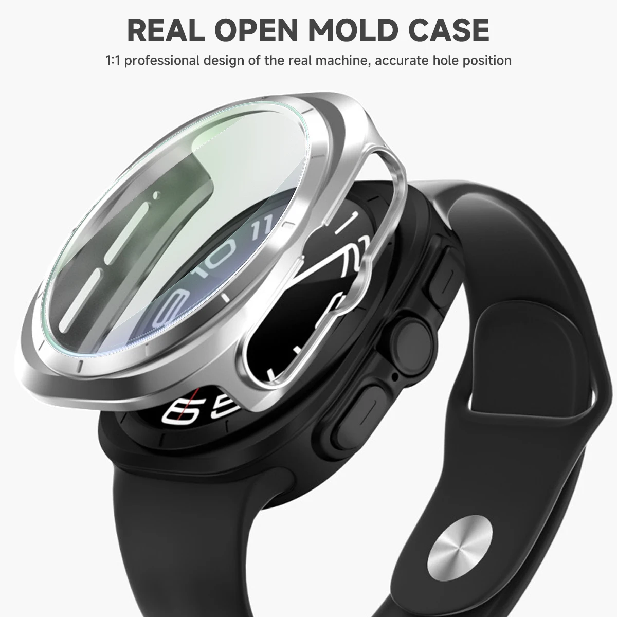 Premium Soft TPU Case with Glass Screen Protector for Samsung Galaxy Watch 7 Ultra - 47mm