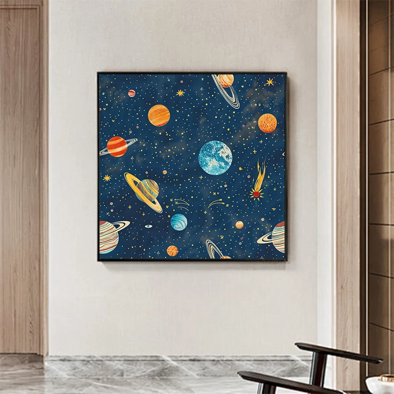 

Home Decor Modern Art Painting Beautiful Galaxy Planet Planet Ring Bedroom, Living Room, Study, Restaurant Decor Painting