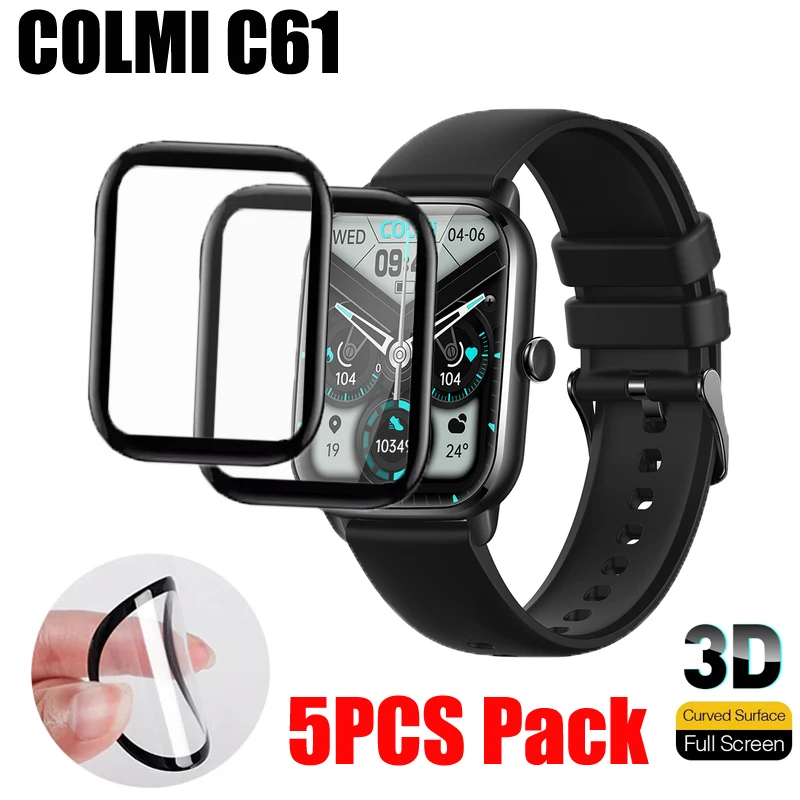 

5 шт., защитная 3d-пленка для смарт-часов COLMI C61