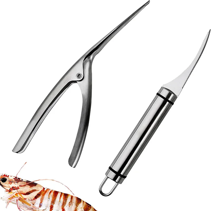 

Shrimp Deveiner Tool Shrimp Peeler ShrimpThread Knife Toad Fish Lobster Cleaner Peels Prawn Outer Shell Deveins
