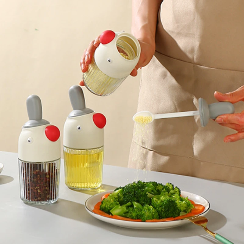 

280ML Spice Jar High sealing Moisture-proof Large Capacity Non-slip Texture Leak-proof BBQ Tool Kitchen Storage