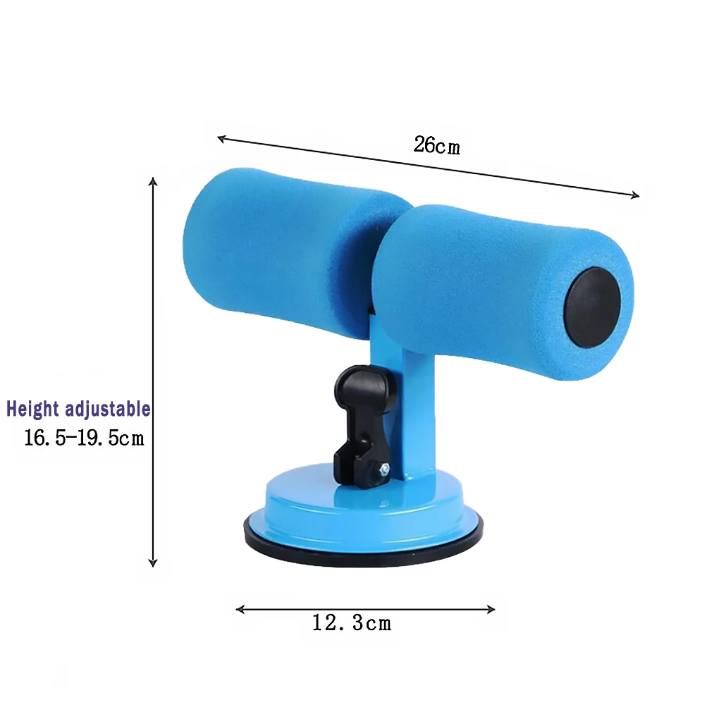 Women Men Sit-up Exercise Training Tool Unisex Abdominal Muscle Strength Training Bar with Suction Cup  Blue