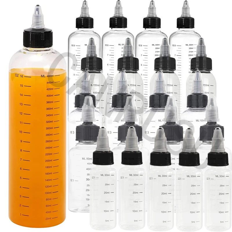 AfricHair-Bouteille de embaucapillaire avec chelle gradue, bouchon  suprieur torsad mesur, contenant  presser illable quotidien, encre  pigmente de tatouage, 30ml-500ml - AliExpress 66