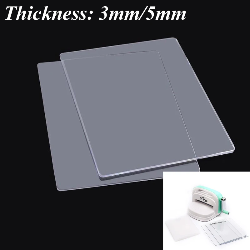 

4mm DIY Die Cutting Embossing Machine Auxiliary Steel Plates Pad Durable Plastic Plates Replacement Pad For Scrapbook Crafts